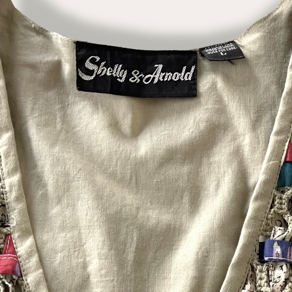 Boho lagenlook crochet front vest size L - Picture 3 of 7